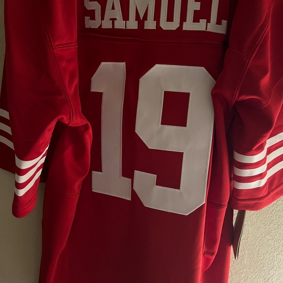 NWT UNISEX SMALL DEEBO SAMUEL NIKE NFL RED & WHITE JERSEY #19 - Picture 3 of 10